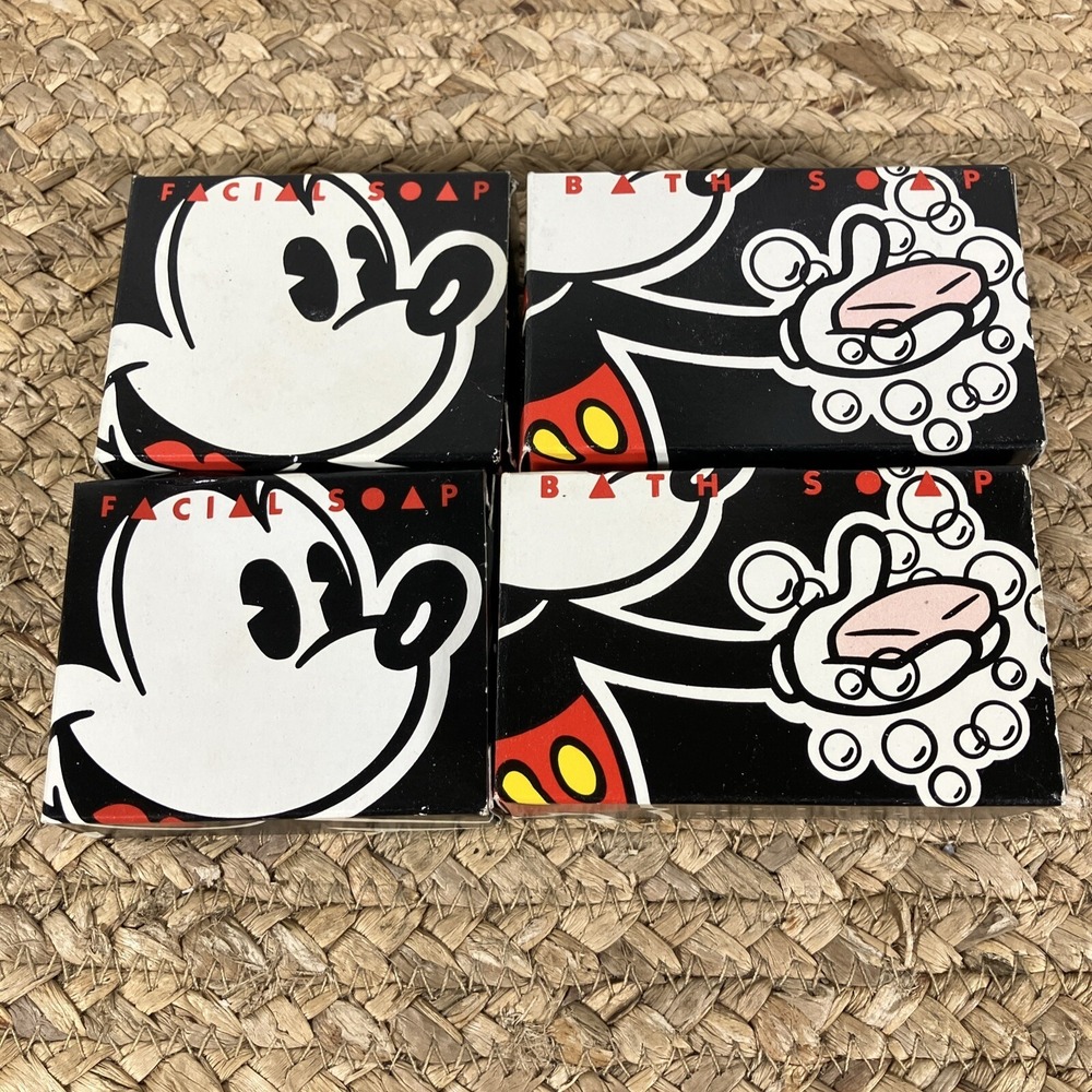 Vintage Mickey Mouse Face And Bath Soap Bars 2 And‎ 2
